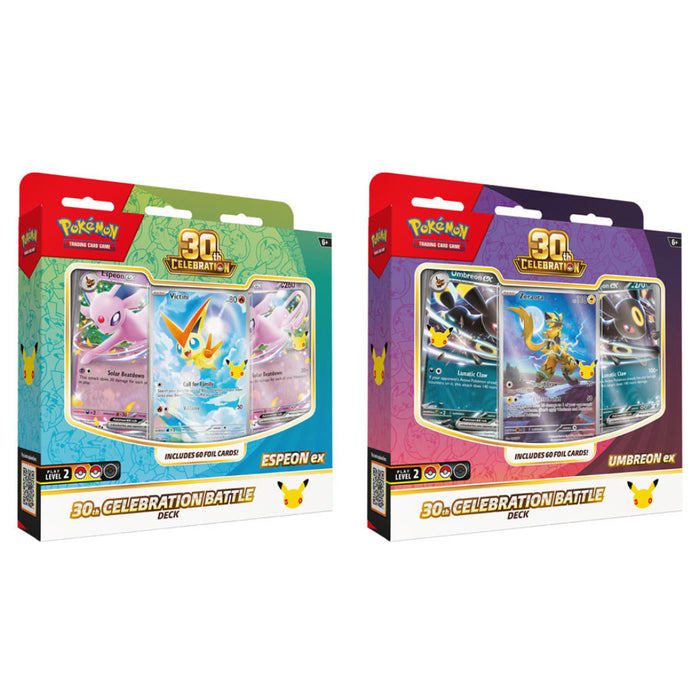 Precomanda Pokemon TCG - 30th Battle Deck (set 2 Espeon ex & Umbreon ex)