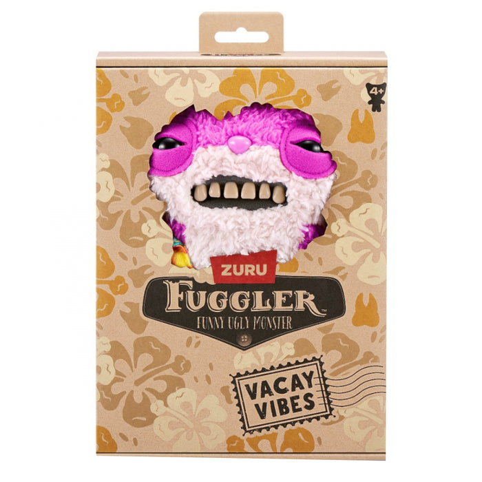 Figurina de plus Fuggler - 23 cm - Ciudateii in vacanta, Sketchy Squirrel - pink