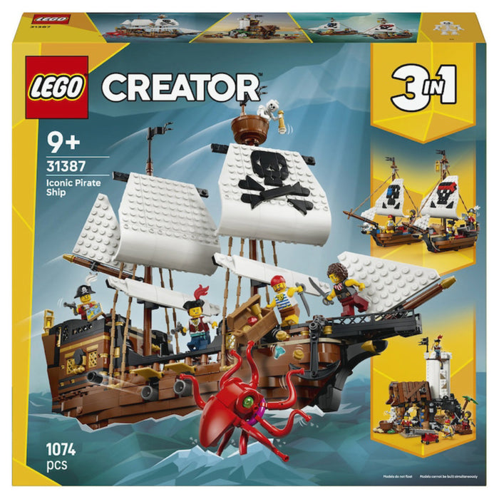 Lego Creator 3 in 1 - Corabie de pirati emblematica (31387)