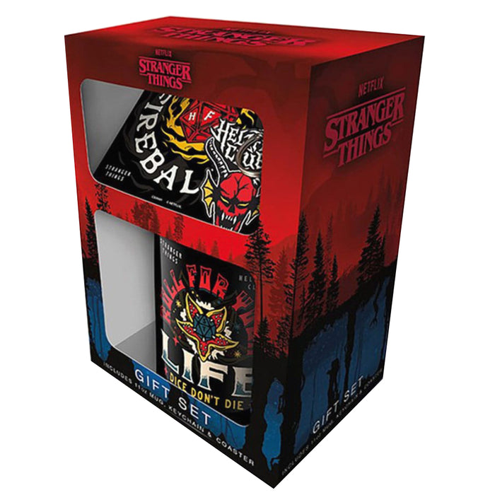 Set Cadou Stranger Things Cana, Breloc, Coaster - Hellfire