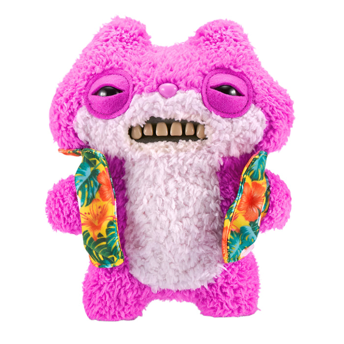 Figurina de plus Fuggler - 23 cm - Ciudateii in vacanta, Sketchy Squirrel - pink