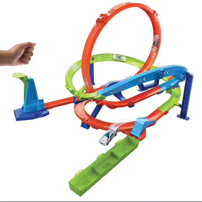 Jucarie Masinuta cu Pista Hot Wheels - Provocarea Ciclonului