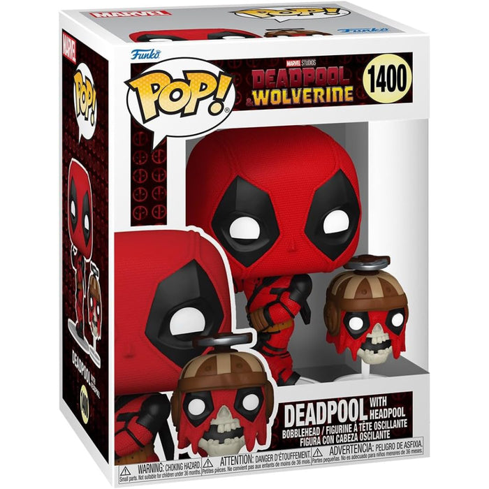 Figurina Funko POP Deadpool & Wolverine - Deadpool with Headpool