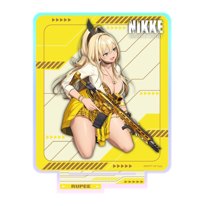 Figurina acrilica Goddess of Victory Nikke - Holographic - Rupee - Crouching Series - 14 cm