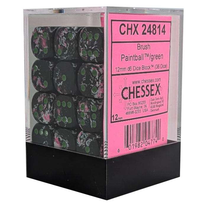 Set 36 Zaruri Chessex Brush d6 Dice 12mm