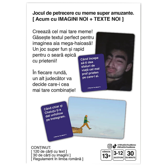 What Do You Meme, editia de buzunar - joc de petrecere, limba romana