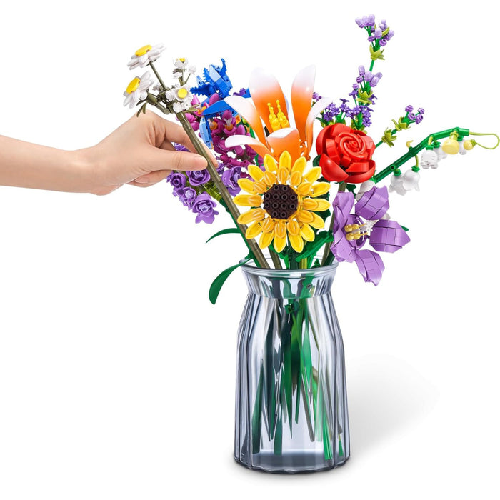 Mini Figurina Zuru Max - Set de constructie, Flori de gradina, diverse modele