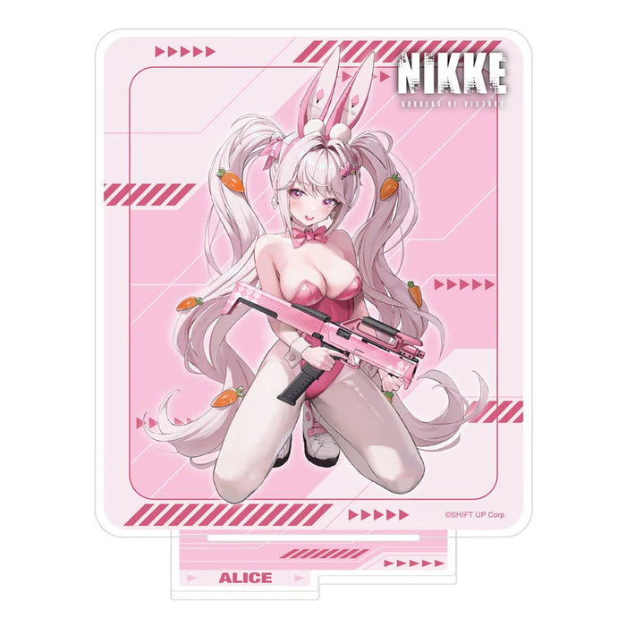 Figurina acrilica Goddess of Victory Nikke - Holographic - Alice - Crouching Series - 14 cm