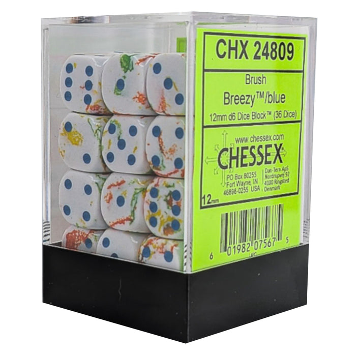 Set 36 Zaruri Chessex Brush d6 Dice 12mm