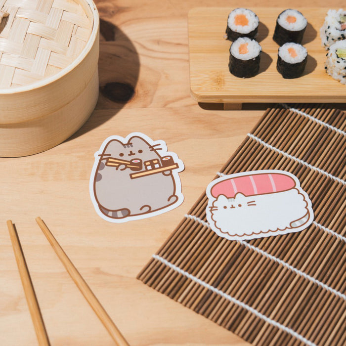 Set 2 Stickere Vinil Pusheen Sushi Roll - Ver 1