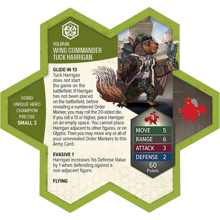 Heroscape - Rising Tide - Wing Commander Tuck Harrigan and Vorid Glidestrikers Army Expansion