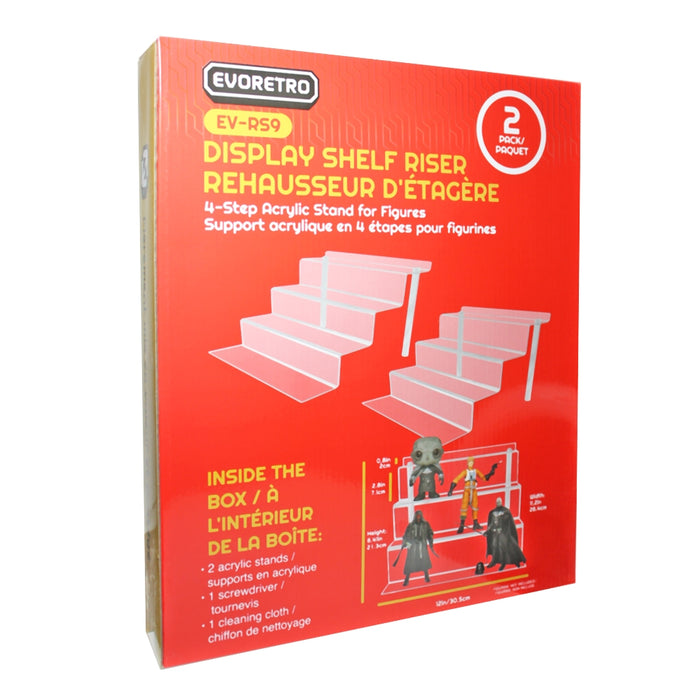 Evoretro Acrylic Shelf Riser 2-Pack RS9