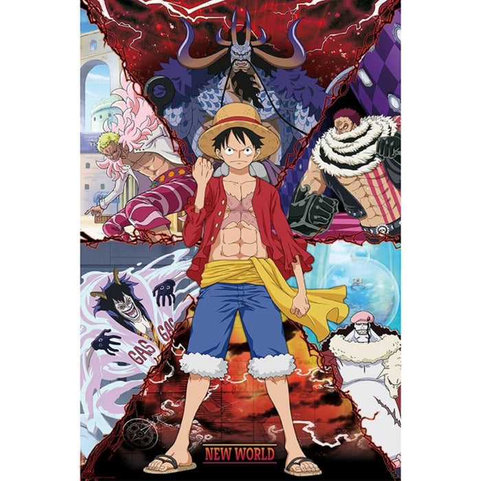 Poster Maxi One Piece - 91.5x61 - Luffy vs New World
