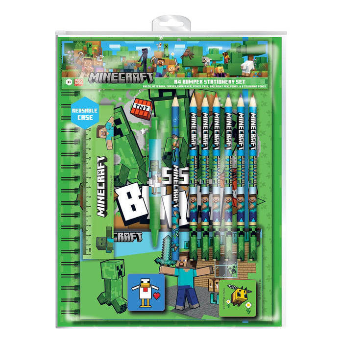Set Papetarie Minecraft A4 Bumper, 12 articole