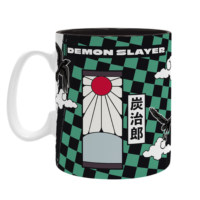 Cana Demon Slayer - 460 ml - Tanjiro black & green S2