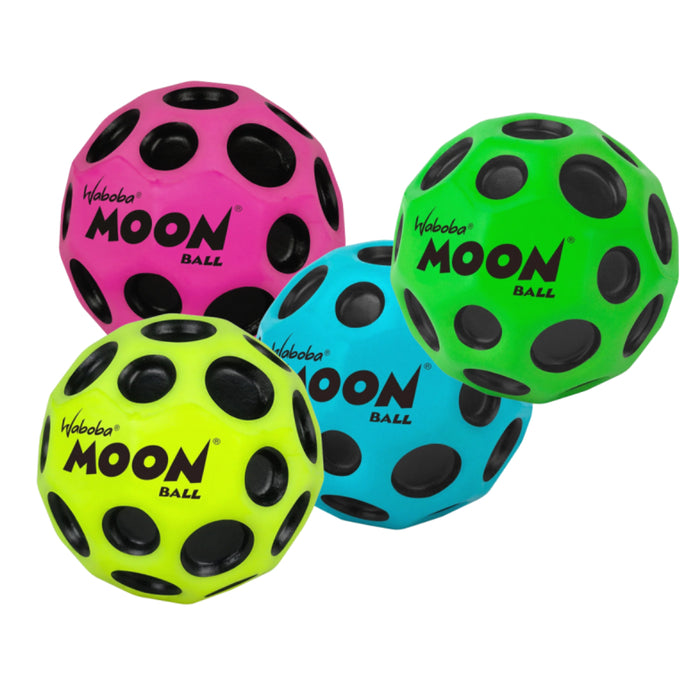 Minge hiperelastica - Waboba Moon Ball, unicolor cu pete negre