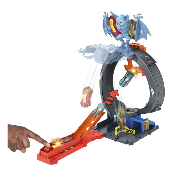 Jucarie Hot Wheels City - Pista Inamicilor Bucla Liliacului