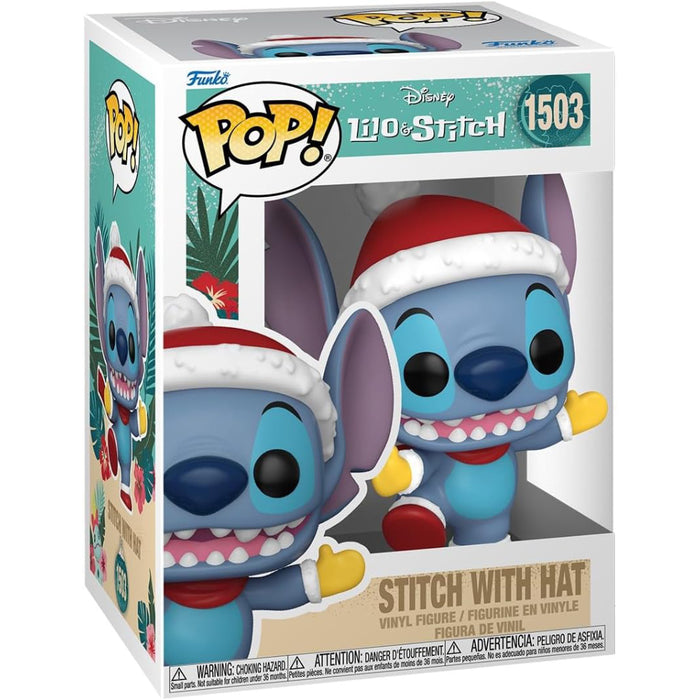 Figurina Funko Pop Disney Stitch Holiday - Stitch with Hat