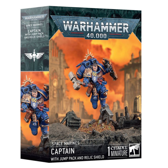 Warhammer Space Marines - Captain with Jump Pack and Relic Shield