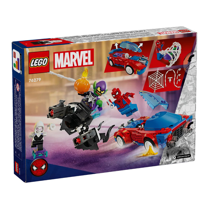 Lego Marvel - Masina de curse a Omului Paianjen si Venom Green Goblin 76279