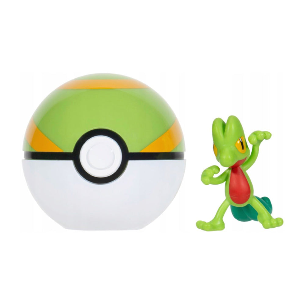 Set 2 figurine Pokemon Clip n Go, Treecko with Nest Ball W19