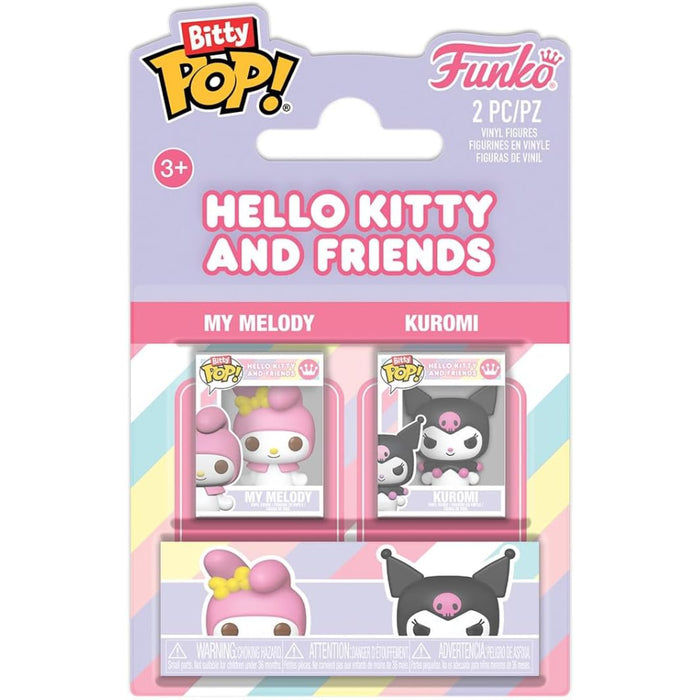 Set 2 Figurine Funko Bitty POP Sanrio - My Melody & Kuromi