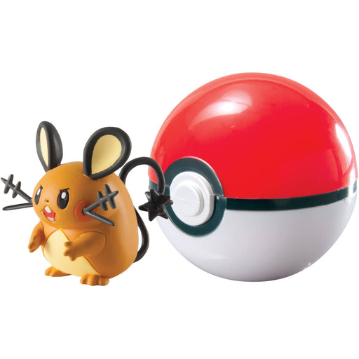 Set Figurine Clip n Go Pokemon - Dedenne & Love Ball - Red Goblin