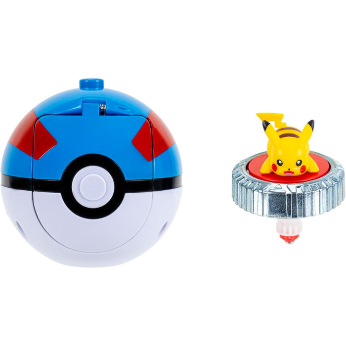 Set de joaca Pokemon - Battle Spinner cu figurina, Pikachu & Poke Ball