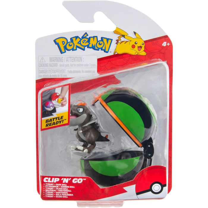 Set 2 Figurine Pokemon - Clip n Go, Tyrunt + Dusk ball
