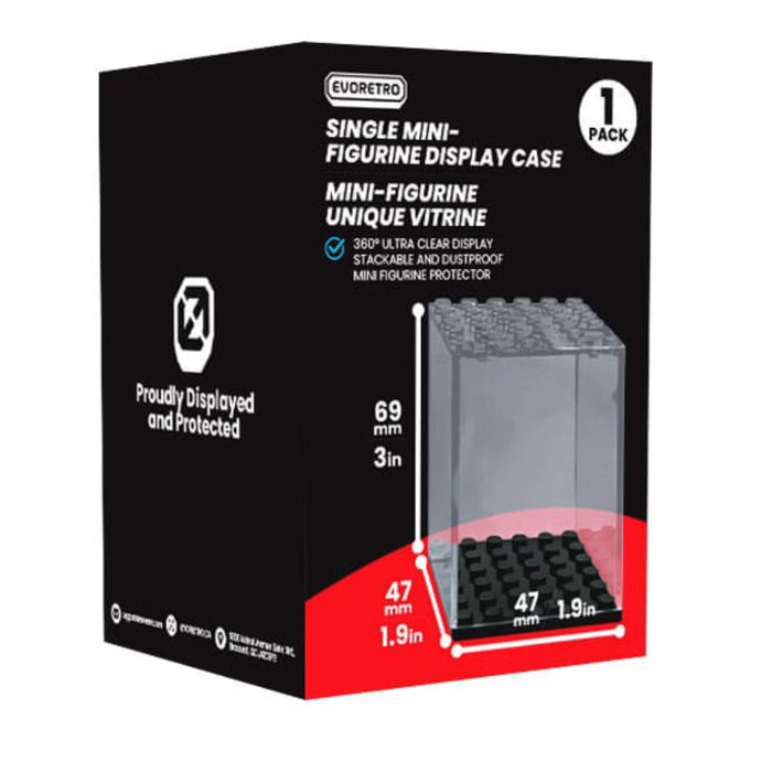 Evoretro Acrylic Display Case for mini figures Single Stackable
