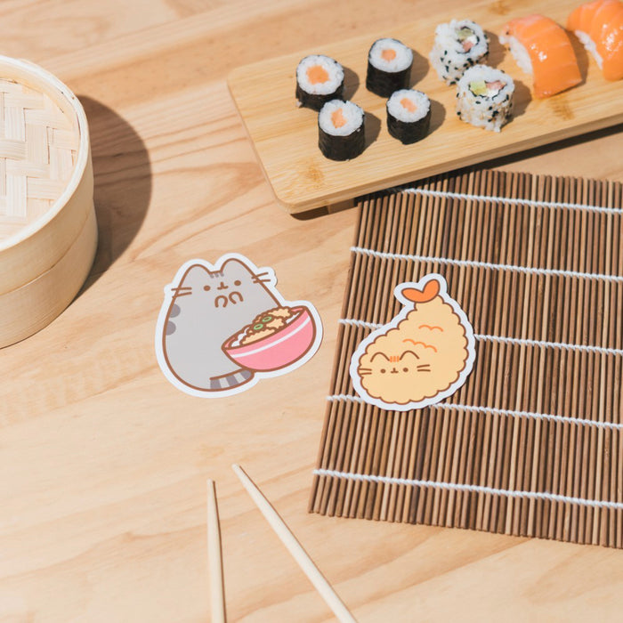 Set 2 Stickere Vinil Pusheen Sushi Roll - Ver 2