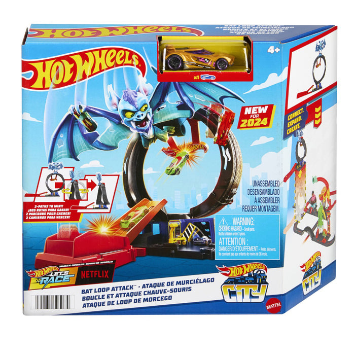 Jucarie Hot Wheels City - Pista Inamicilor Bucla Liliacului
