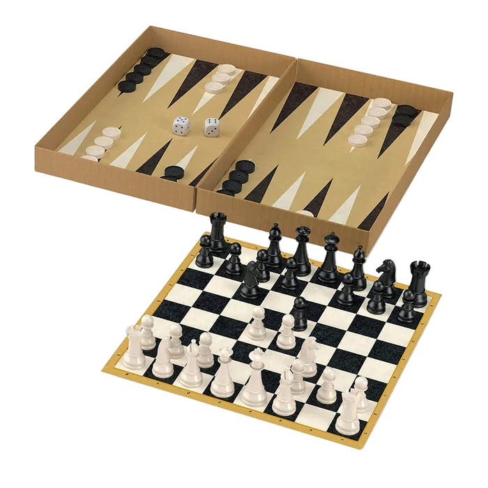 Joc Sah si Table, dimensiuni oficiale de concurs, rege 8.6 cm