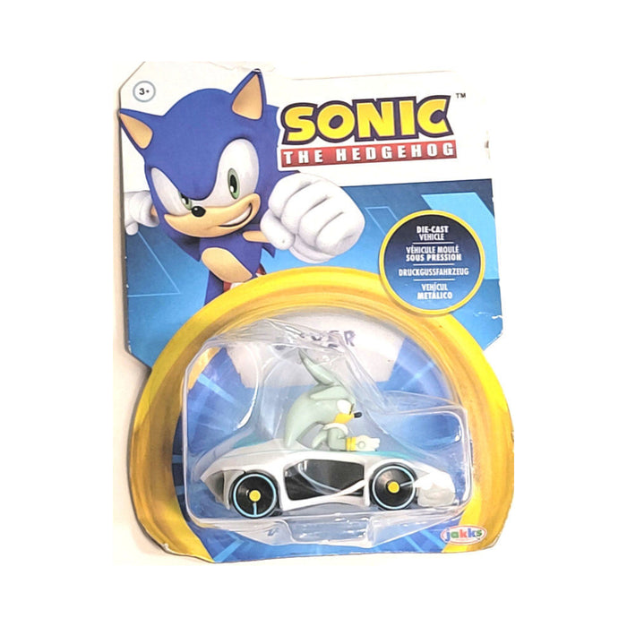 Vehicul din Metal cu Figurina 1:64 Nintendo Sonic - Silver, S5