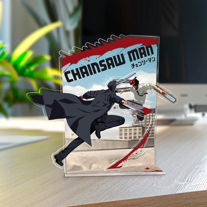 Figurina Acrilica Chainsaw Man - Diorama - Denji vs Demons