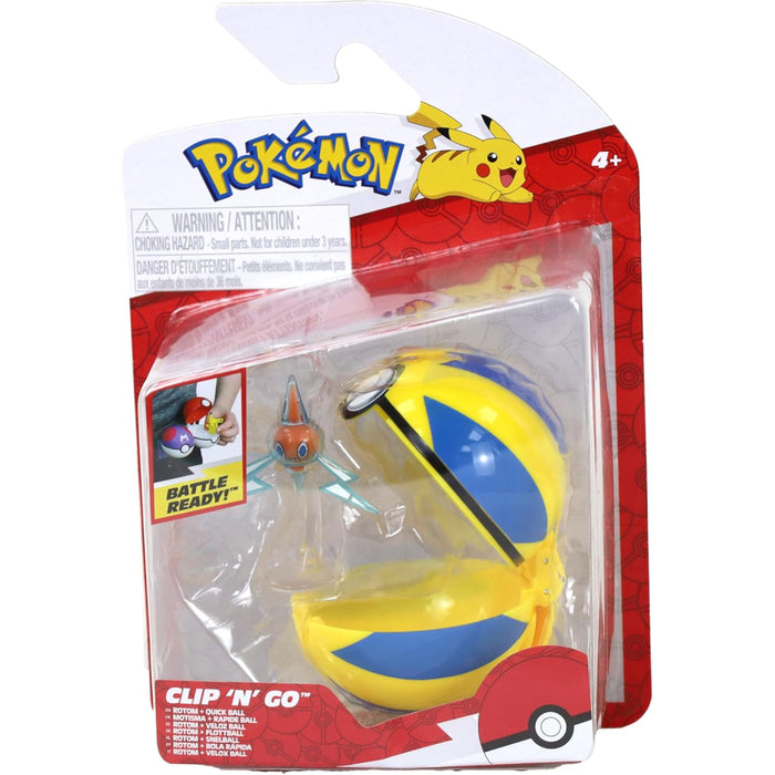 Set 2 Figurine Pokemon - Clip n Go, Rotom + Quick Ball