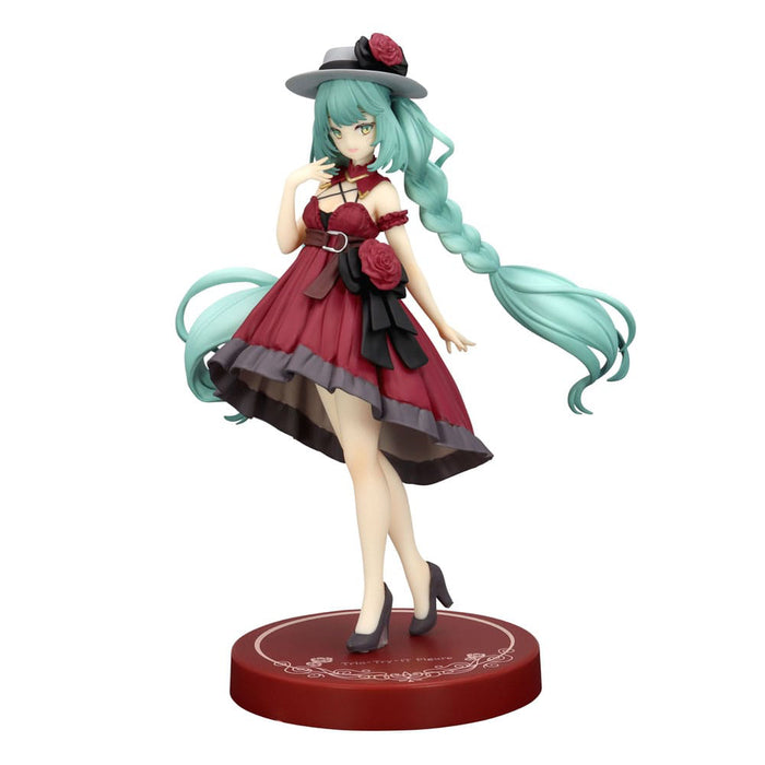 Figurina Hatsune Miku Trio-Try-iT PVC - Hatsune Miku Outing Dress Red Color Ver. 19 cm