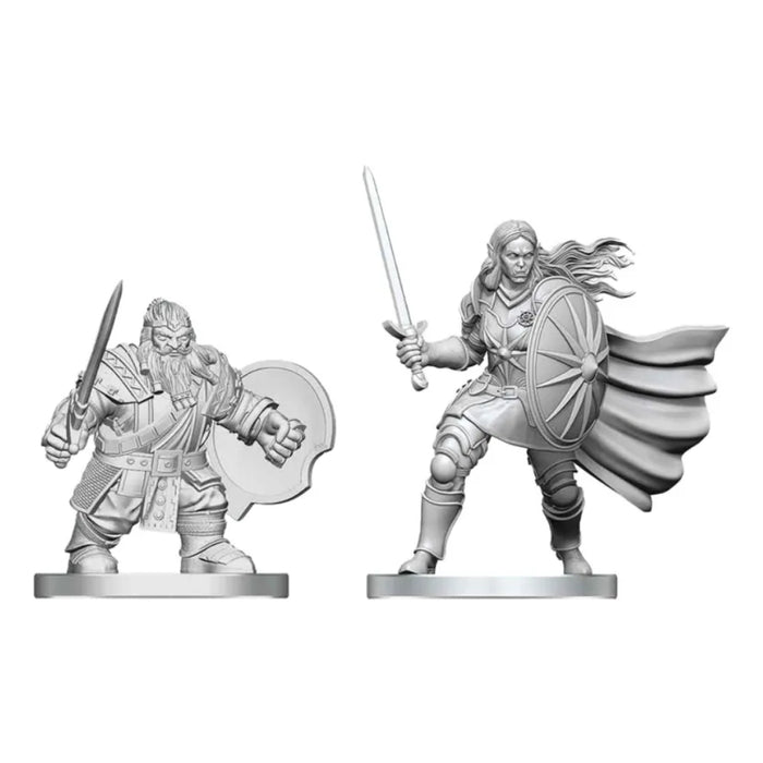Miniaturi Nepictate D&D Nolzur's Marvelous - Dwarf Fighter & Orc Paladin