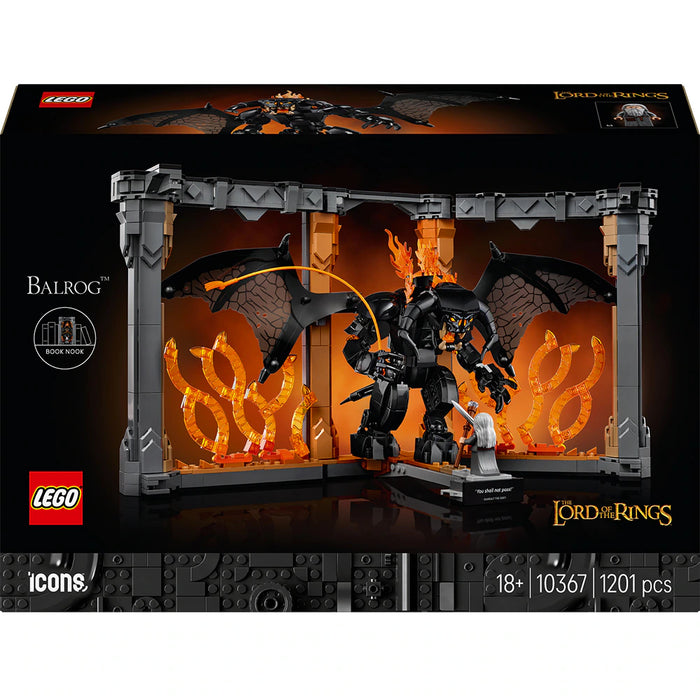 Lego Icons - Stapanul inelelor - Diorama pentru biblioteca cu un Balrog 10367
