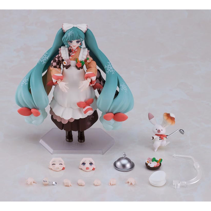 Figurina Articulata Figma Character Vocal Series 01 Hatsune Miku - Snow Miku Winter Delicacy Ver. 14 cm
