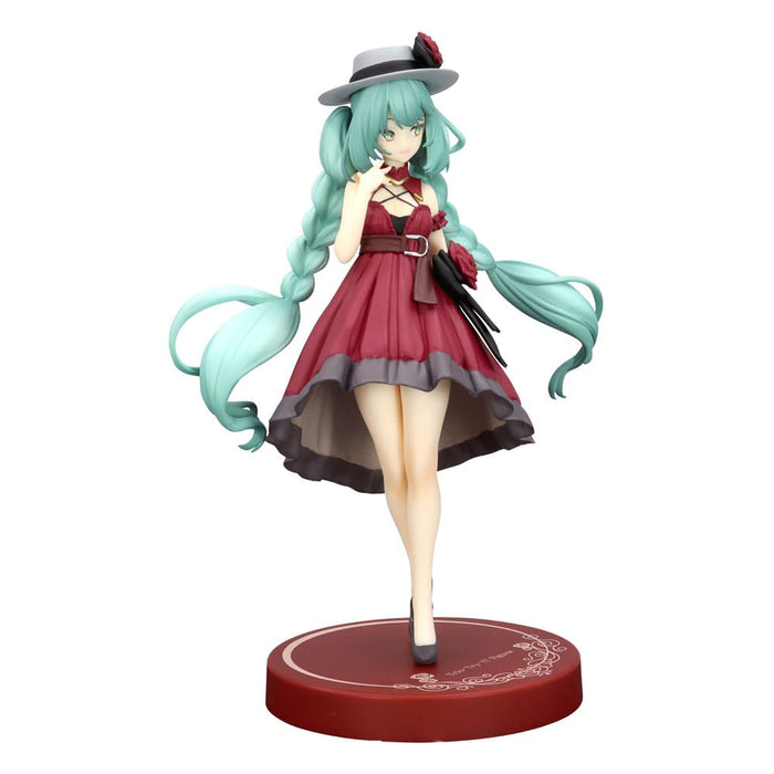 Figurina Hatsune Miku Trio-Try-iT PVC - Hatsune Miku Outing Dress Red Color Ver. 19 cm