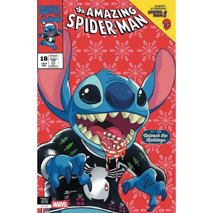 Amazing Spider-Man (2025) 18 Ben Su Disney Stitch Unleash The Holidays Variant