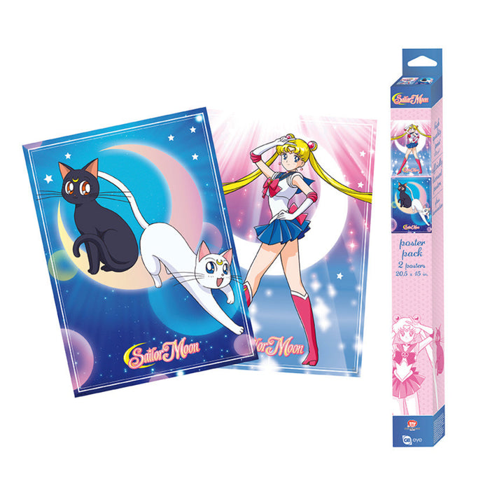 Set 2 Postere Chibi Sailor Moon - 52x38 - Sailor Moon & Cats