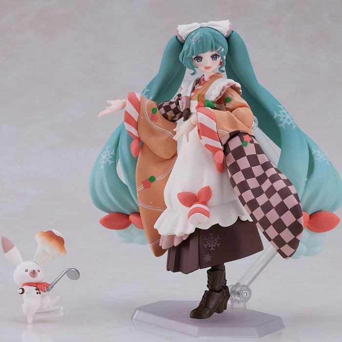 Figurina Articulata Figma Character Vocal Series 01 Hatsune Miku - Snow Miku Winter Delicacy Ver. 14 cm