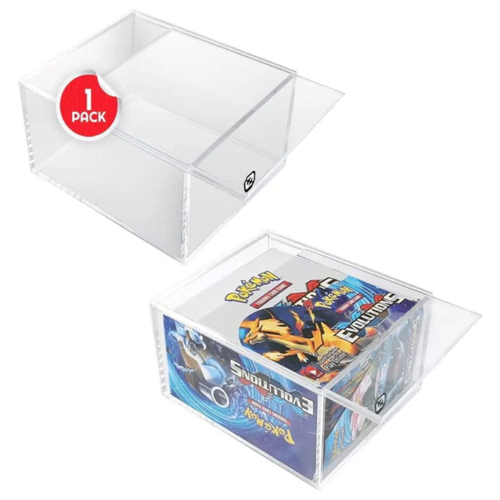 Evoretro Acrylic Display Case for Booster Boxes / Elite Trainer Boxes Ver. 1 with Sliding Lid