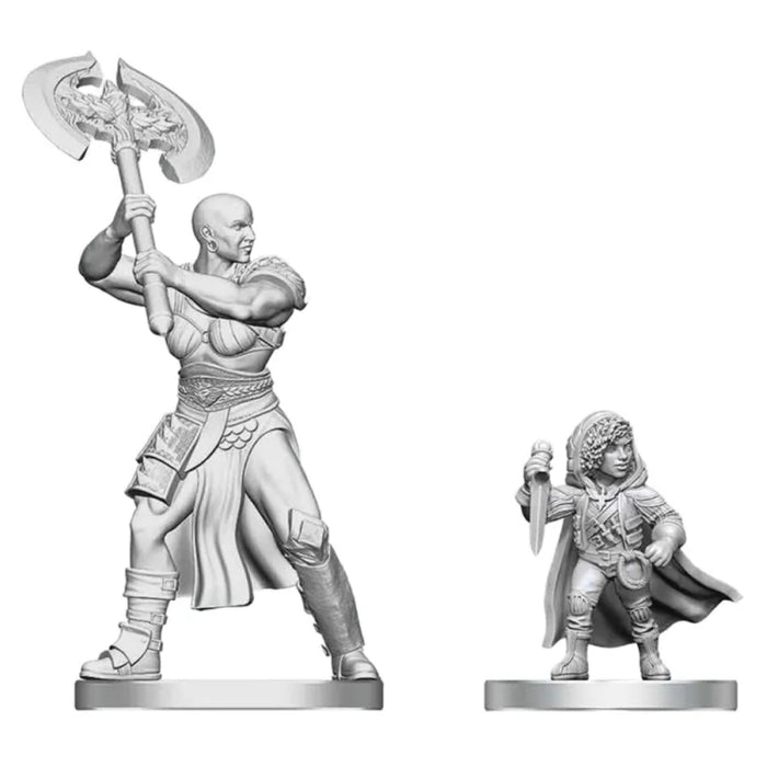 Miniaturi Nepictate D&D Nolzur's Marvelous - Goliath Barbarian & Halfling Rogue