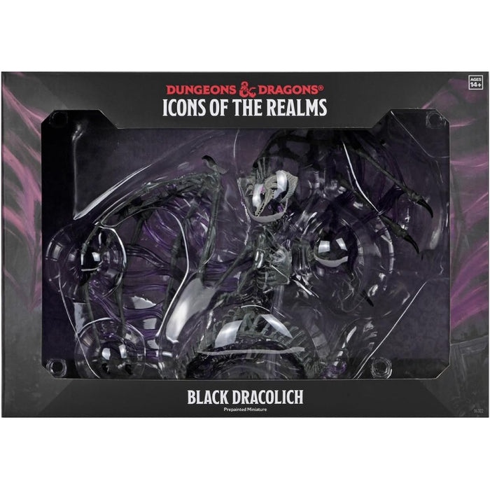 D&D Icons of the Realms - Black Dracolich Boxed Miniature