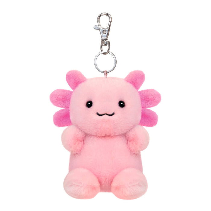 Jucarie de plus tip breloc Aurora Palm Pals - Axolotl roz, 10 cm