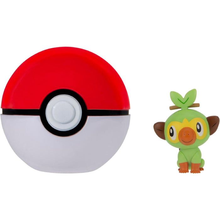 Set 2 Figurine Deluxe Pokemon - Clip n Go, Grookey + Poke Ball