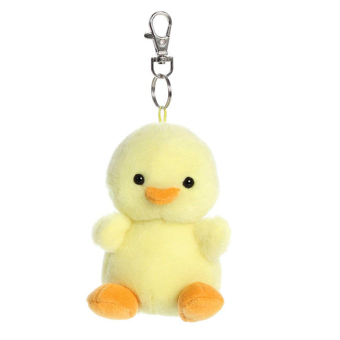 Jucarie de plus tip breloc Aurora Palm Pals - Pui de gaina, 10 cm